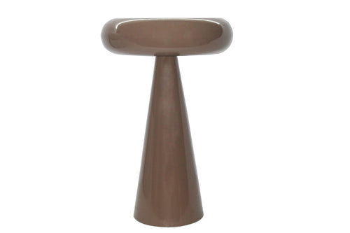 Bijzettafel Sam, Ø 36 cm, koffiebruin staal