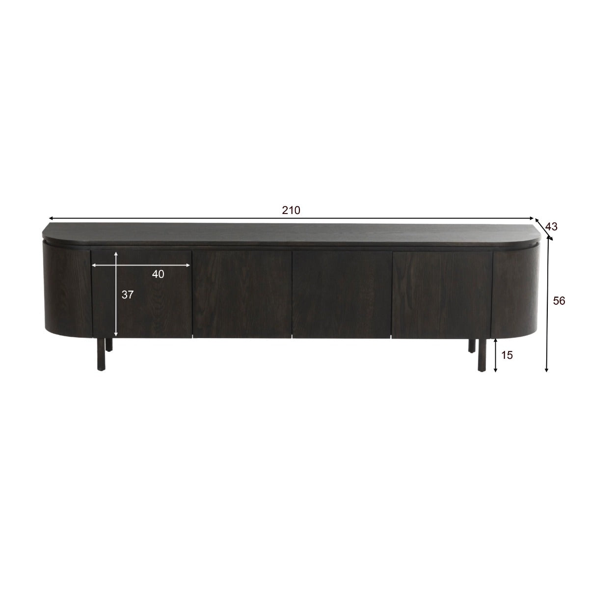 Tobago Espresso 210cm