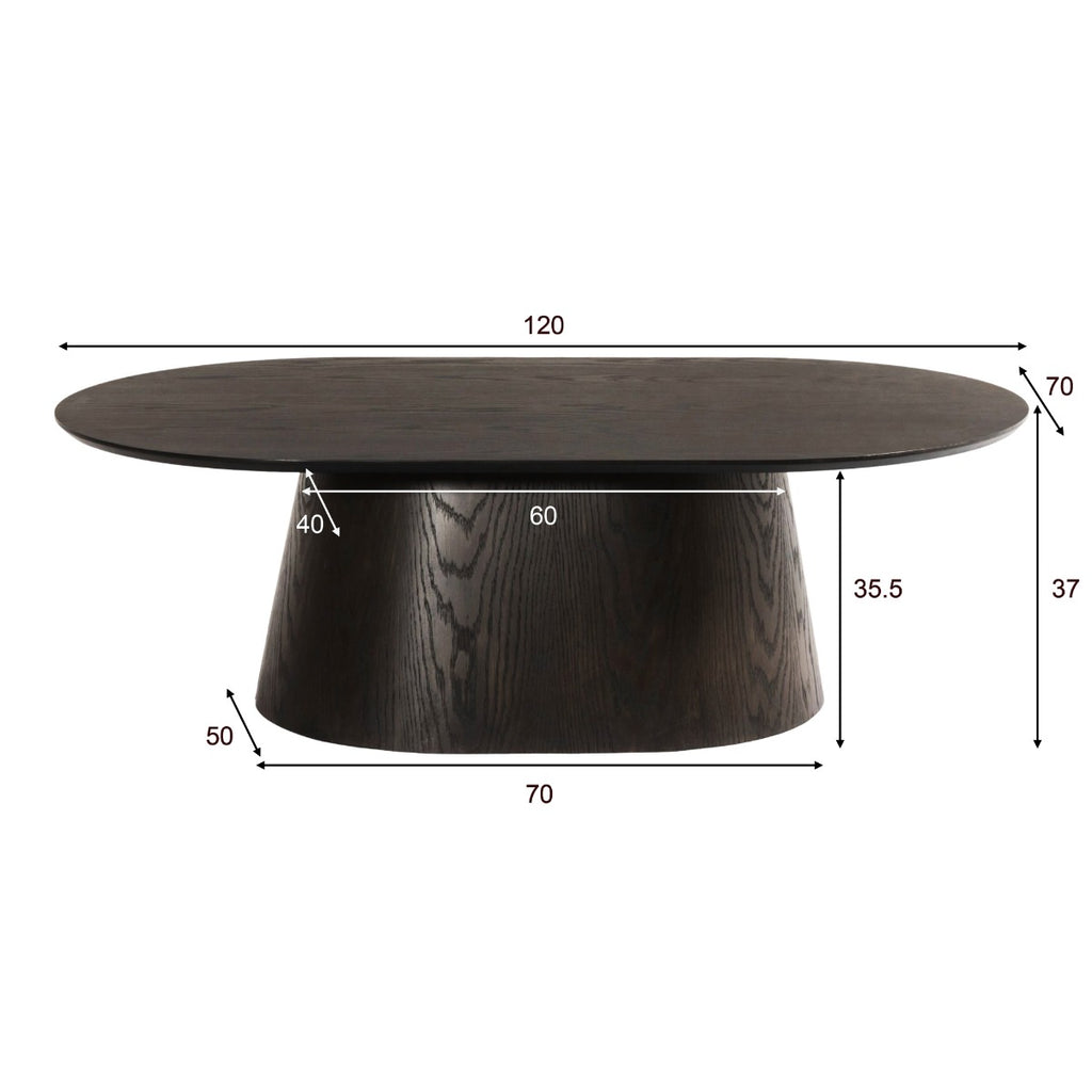 Novero Espresso Oval 120cm