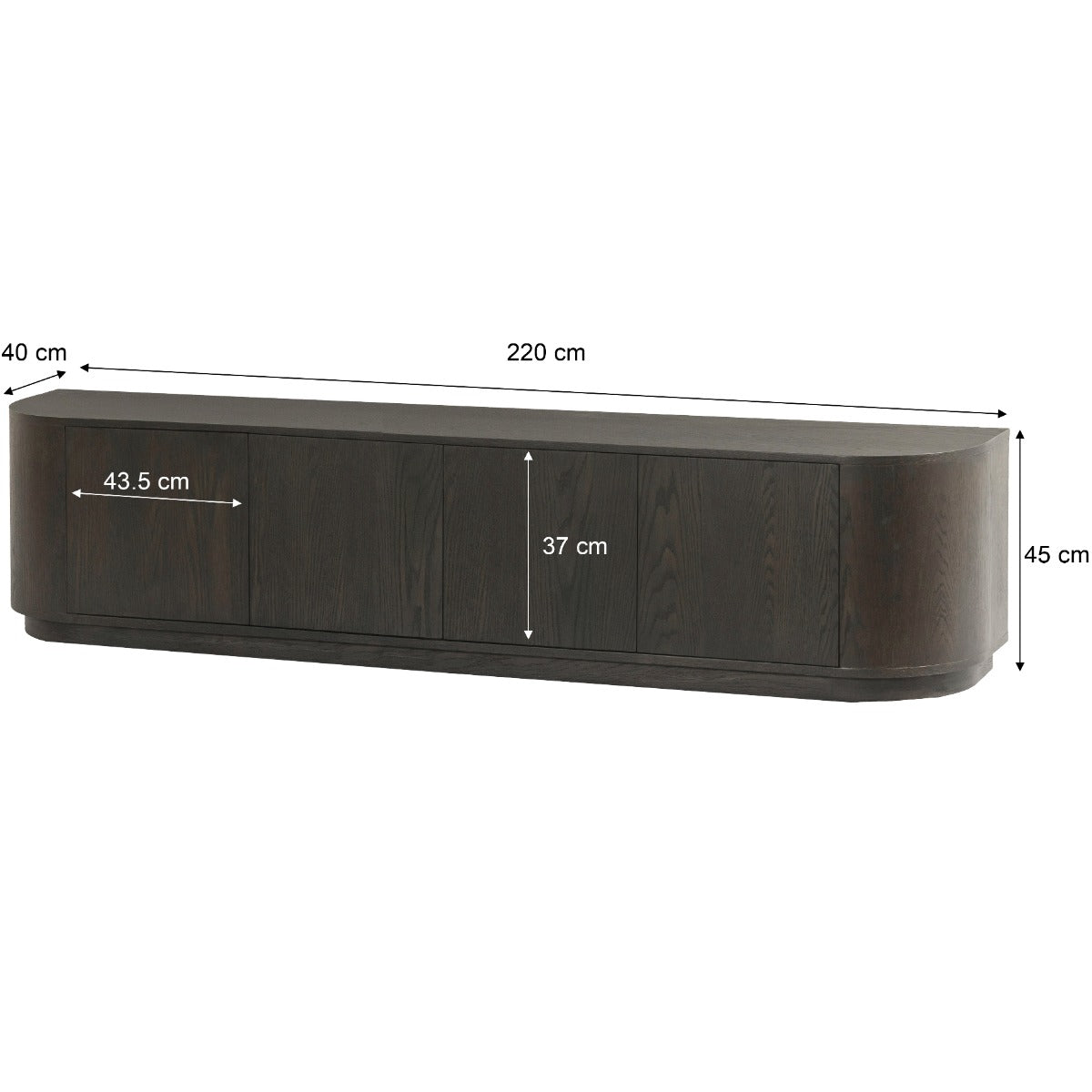 Novero Espresso 220cm