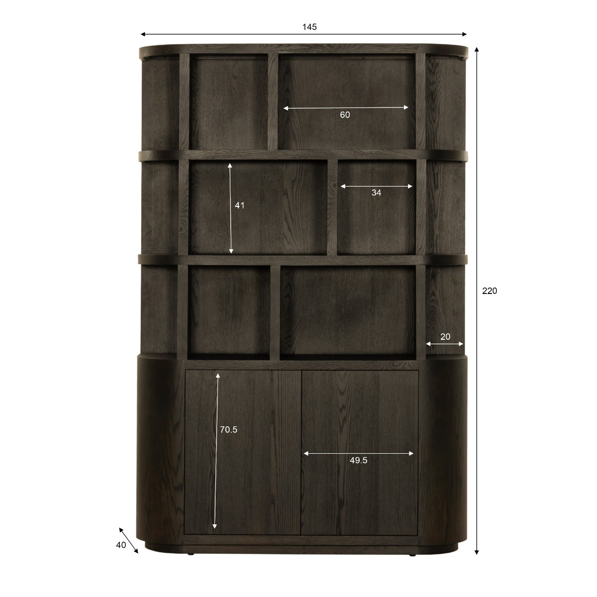 Novero Espresso 145cm
