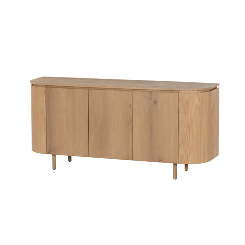 Dressoir Tobago, 170 cm, naturel eikenfineer, houten pootjes