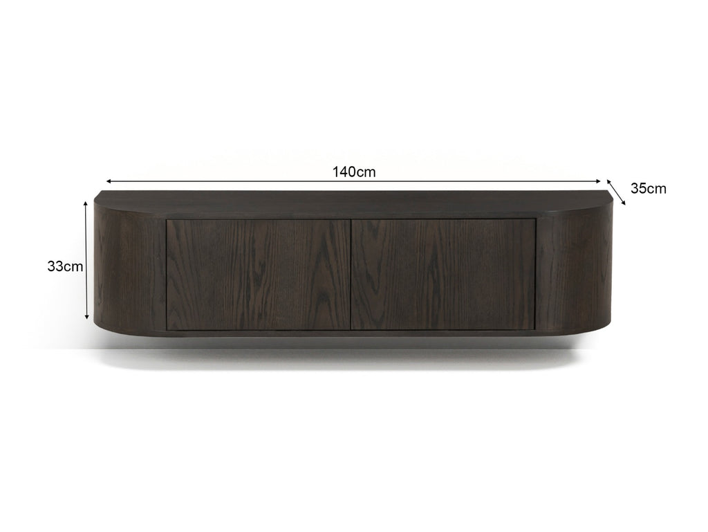 Novero Espresso Zwevend 140cm