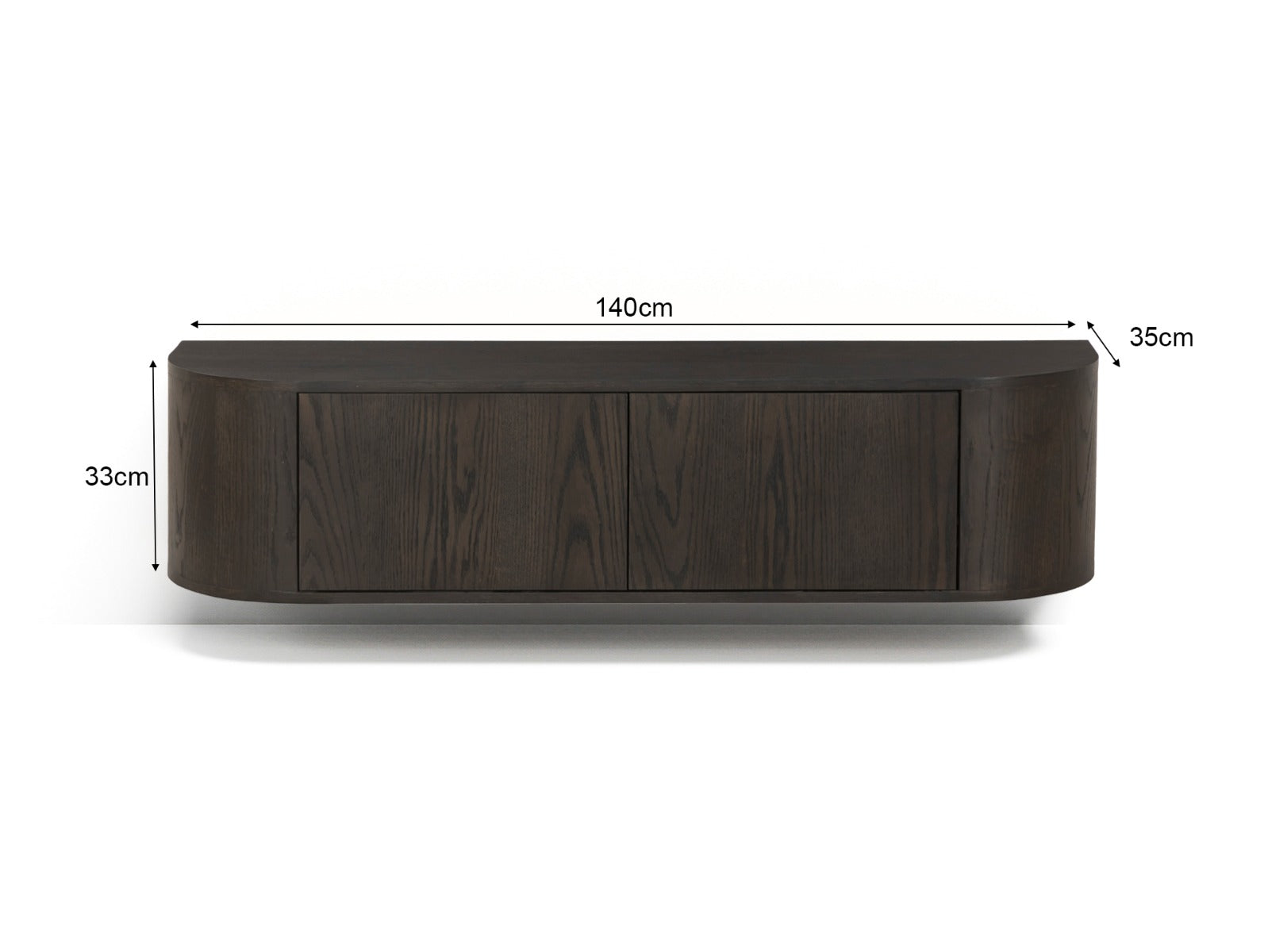 Novero Espresso Zwevend 140cm