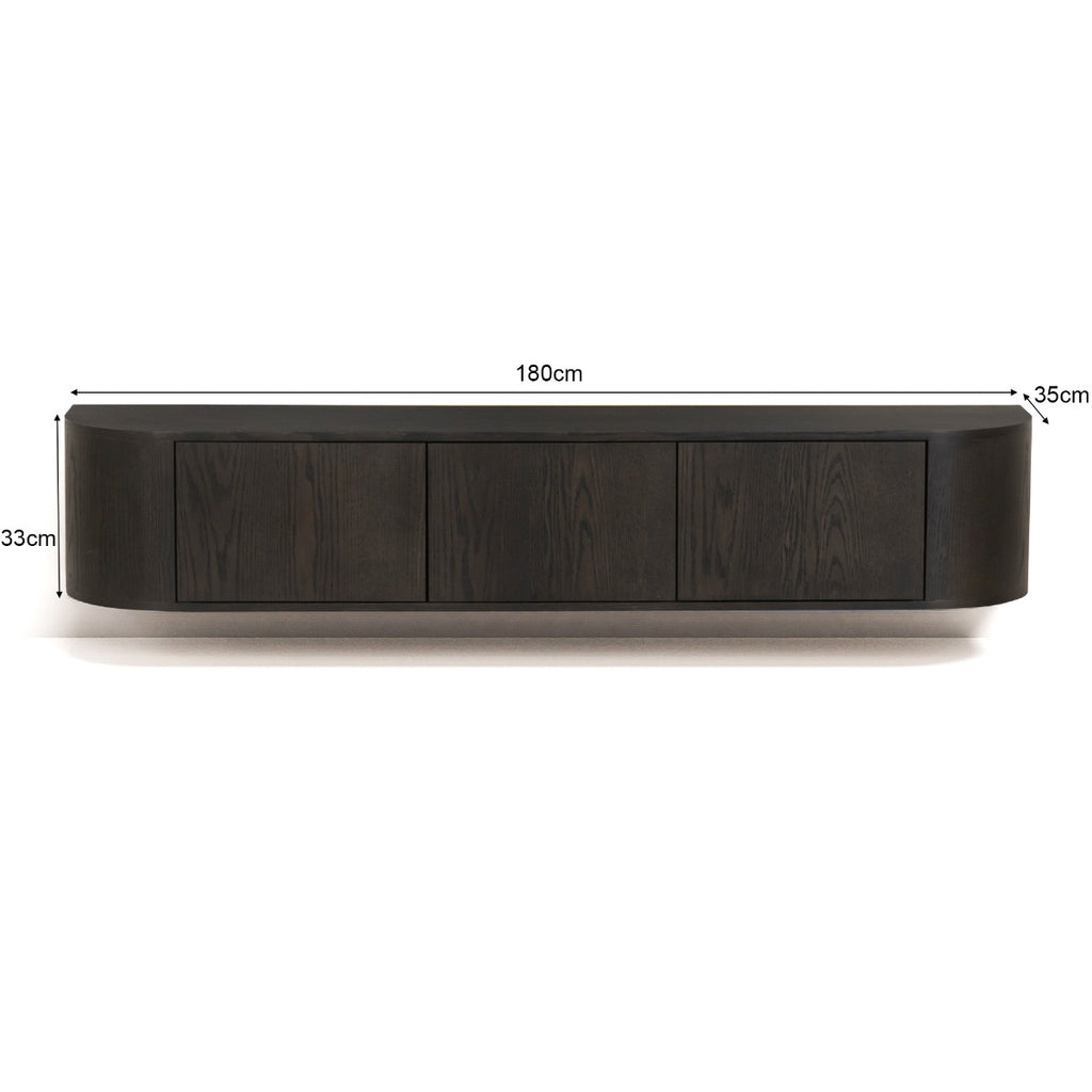 Novero Espresso Zwevend 180cm
