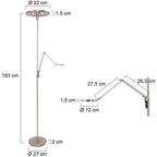 Vloerlamp Soleil 3258ST Staal