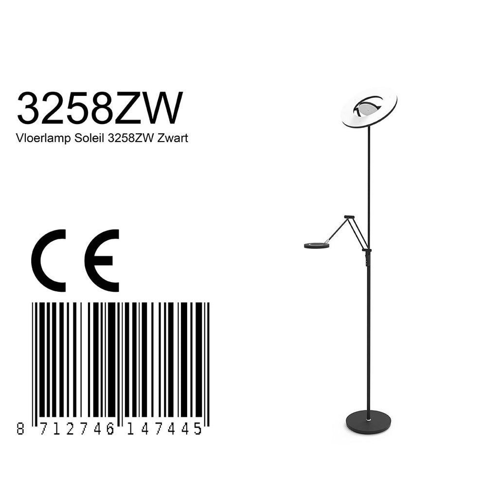 Vloerlamp Soleil 3258ZW Zwart