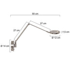 Wandlamp Soleil 3259ST Staal
