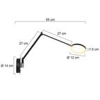 Wandlamp Soleil 3259ZW Zwart