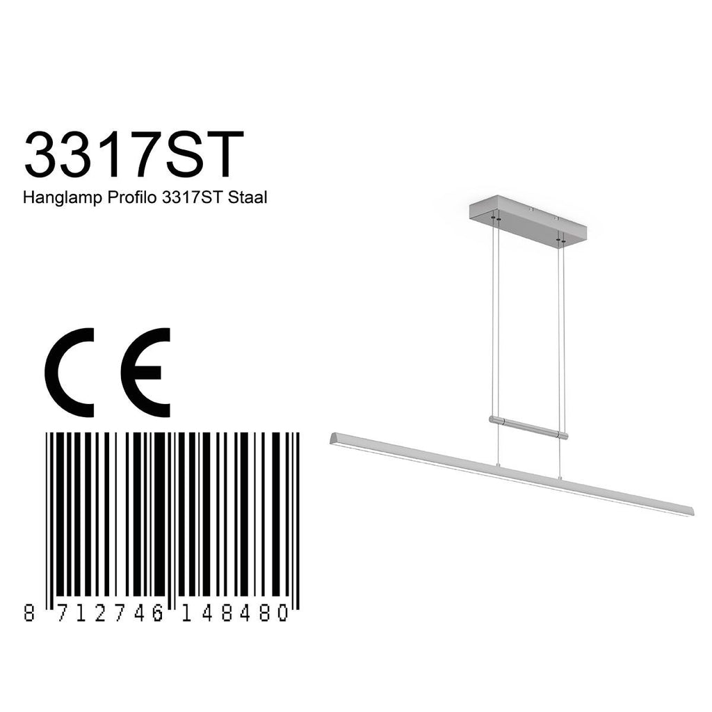 Hanglamp Profilo 3317ST Staal