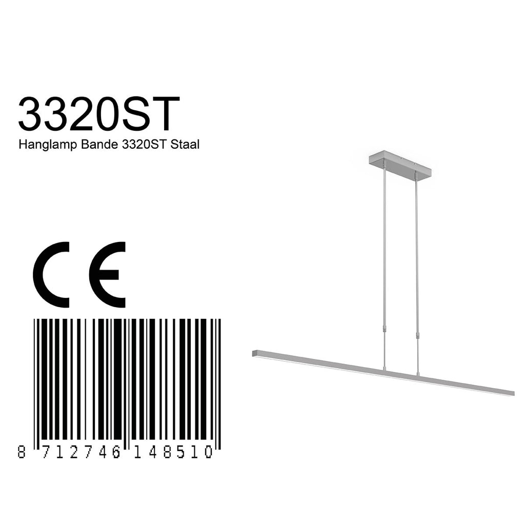 Hanglamp Bande 3320ST Staal