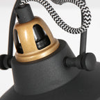 2 lichts zwart met gouden plafondspot Nove 3327ZW met E27 fitting