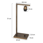 Tafellamp Stang 3332BR – bronzen metalen lamp zonder kap