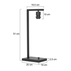 Tafellamp Stang 3332ZW – zwarte metalen lamp zonder kap