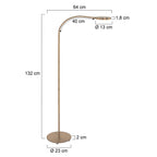 Vloerlamp Platu 3351BR – bronzen leeslamp met instelbaar licht