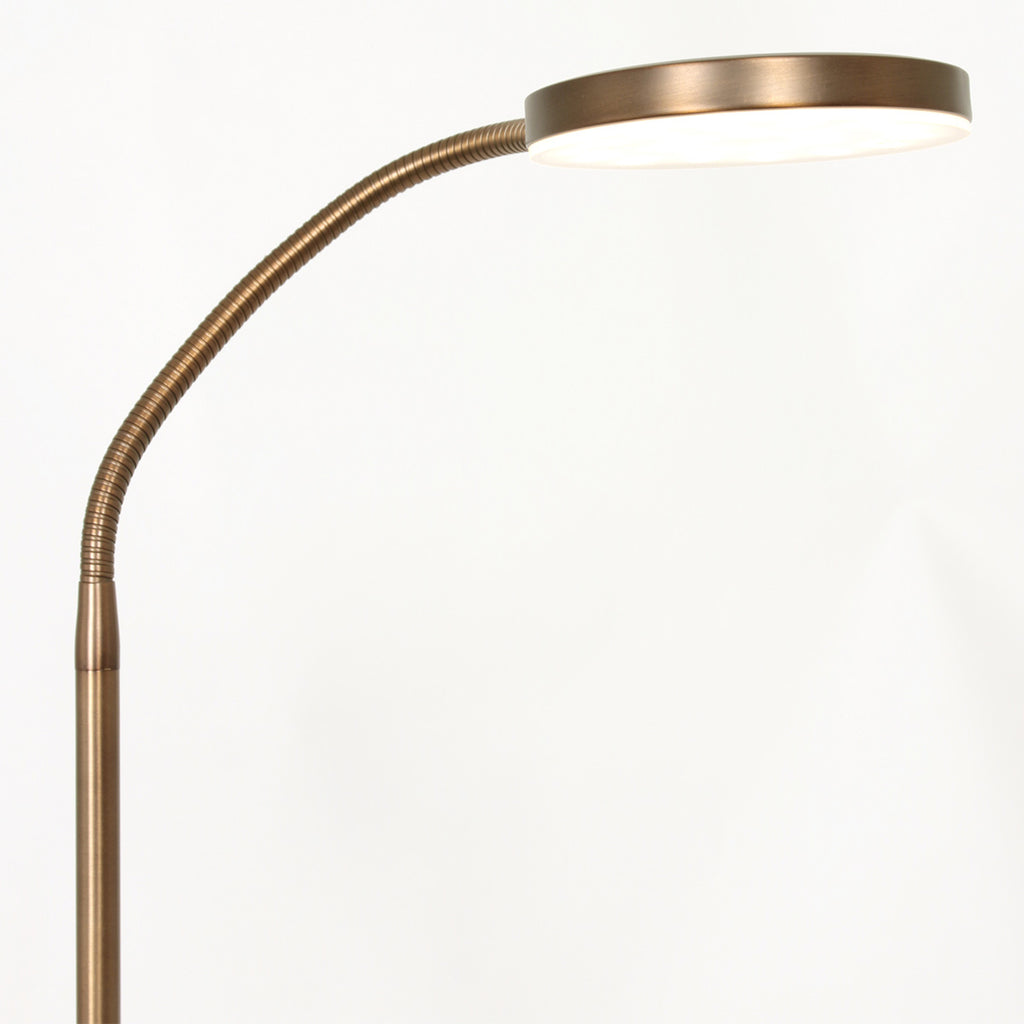 Vloerlamp Platu 3351BR – bronzen leeslamp met instelbaar licht
