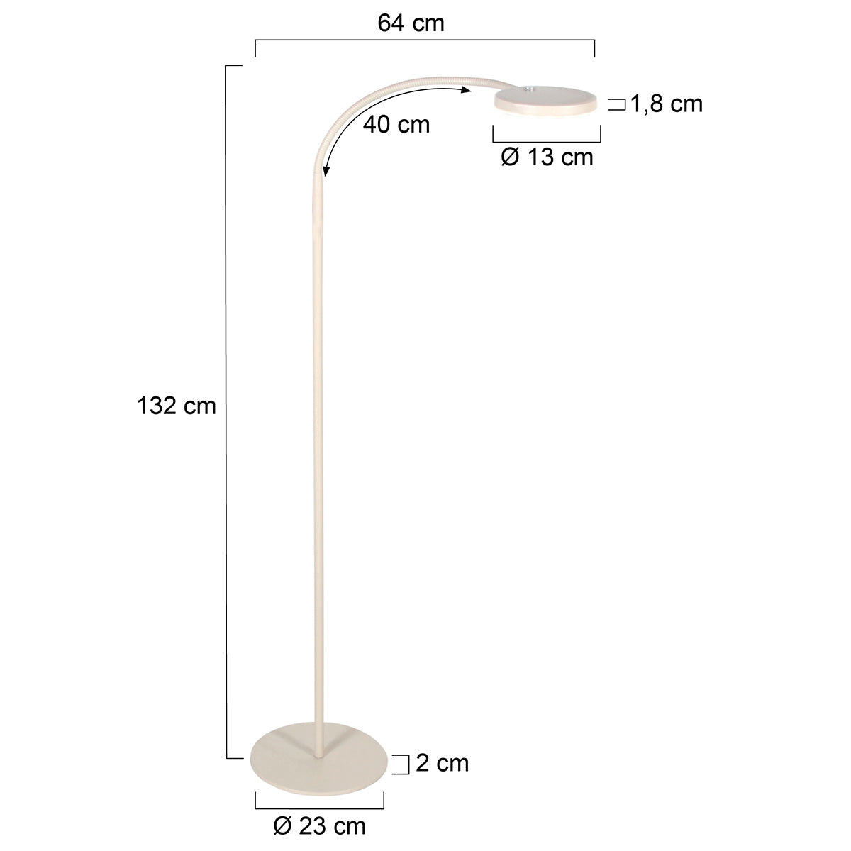 Vloerlamp Platu 3351CR – dimbaar met instelbare lichtkleur