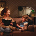 Vloerlamp Platu 3351ST – stalen leeslamp met instelbaar licht