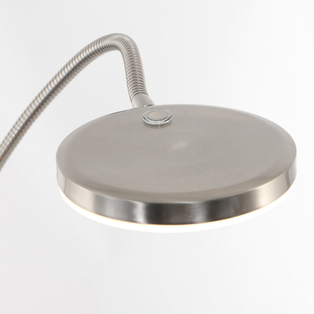 Vloerlamp Platu 3351ST – stalen leeslamp met instelbaar licht