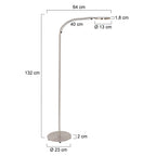 Vloerlamp Platu 3351ST – stalen leeslamp met instelbaar licht