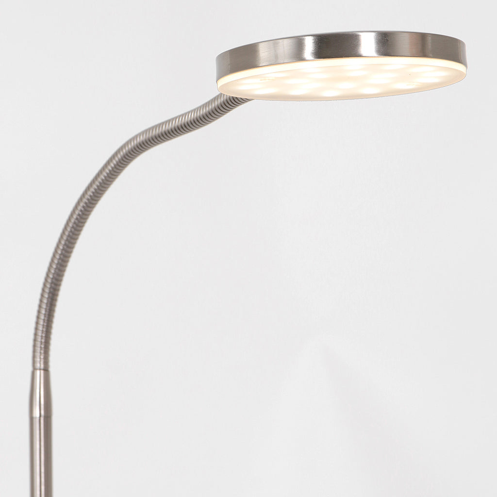 Vloerlamp Platu 3351ST – stalen leeslamp met instelbaar licht