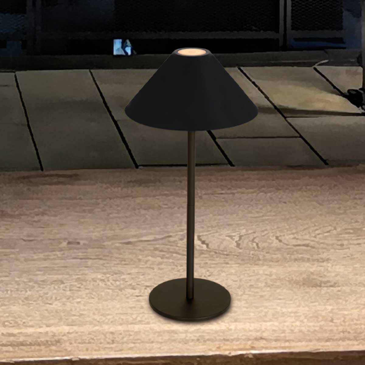 Tafellamp Ancilla 3353ZW Zwart oplaadbaar en dimbaar