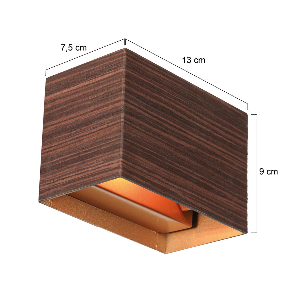 Wandlamp Muro 3365E houtlook G9 lamp met verstelbaar licht