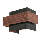 Wandlamp Muro 3368E houtlook 2-lichts G9 wandlamp