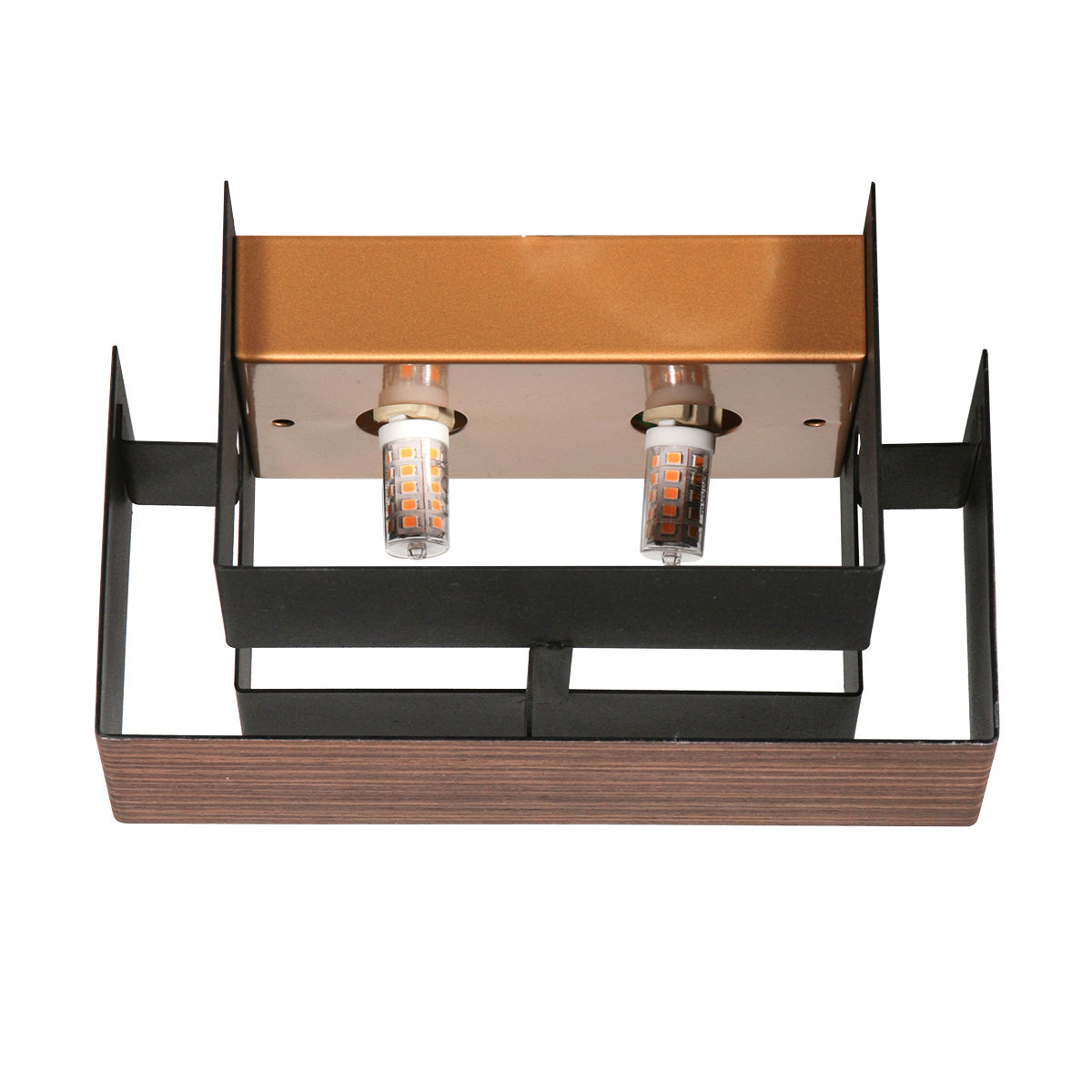 Wandlamp Muro 3368E houtlook 2-lichts G9 wandlamp