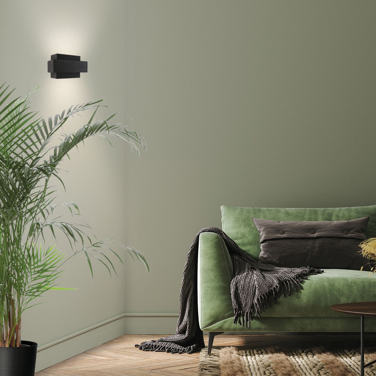 Wandlamp Muro 3368ZW Zwart