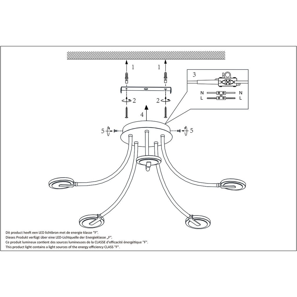 Plafondlamp Turound 3375ZW Zwart