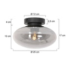 Plafondlamp Reflexion Smoke 3387ZW