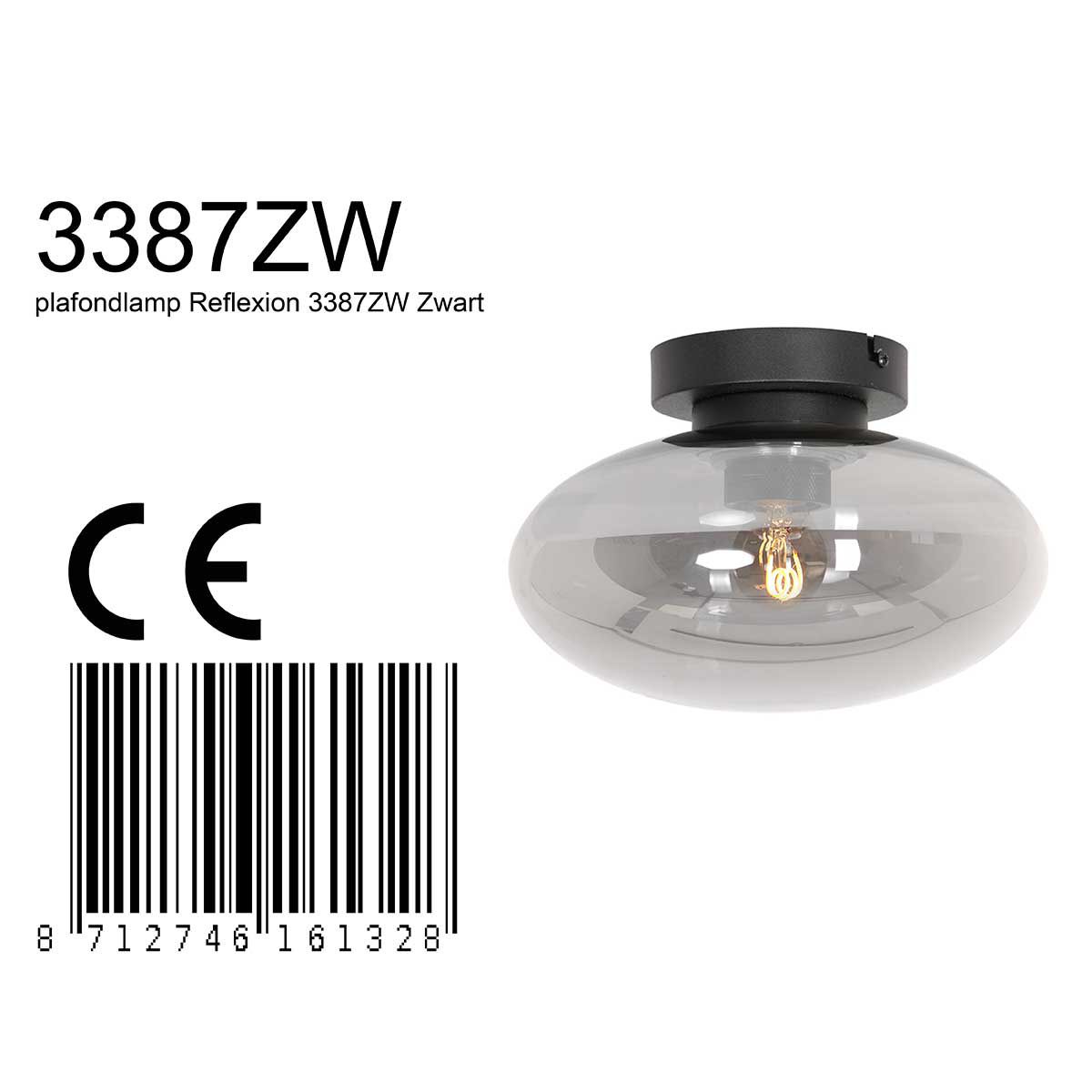 Plafondlamp Reflexion Smoke 3387ZW