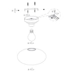 Zwarte plafondlamp Reflexion Smoke 3388ZW