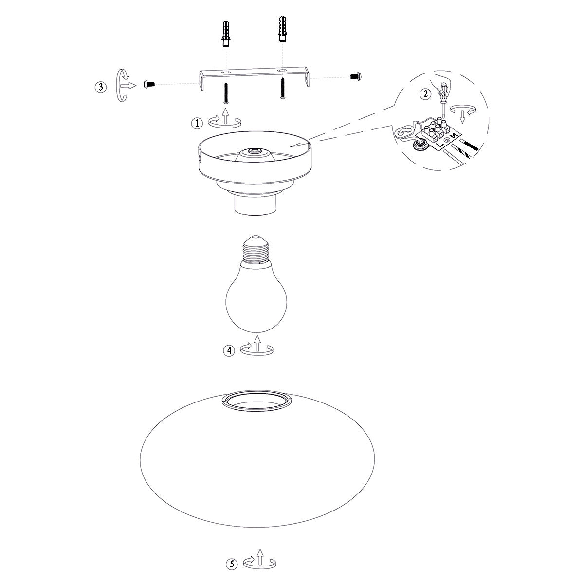 Zwarte plafondlamp Reflexion Smoke 3388ZW