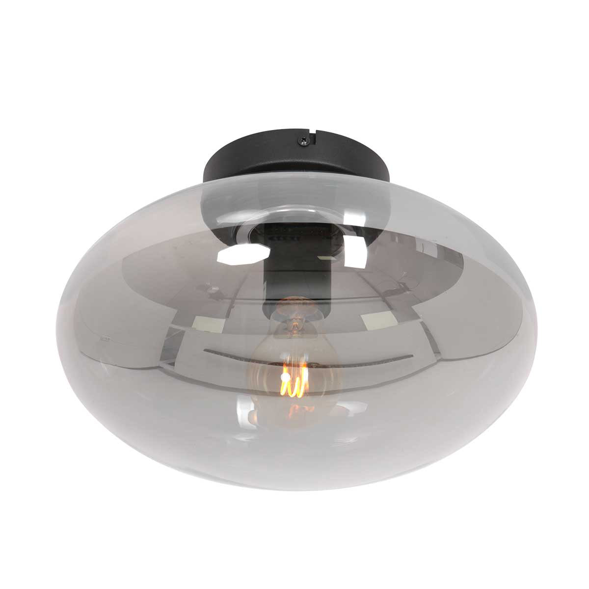 Zwarte plafondlamp Reflexion Smoke 3388ZW
