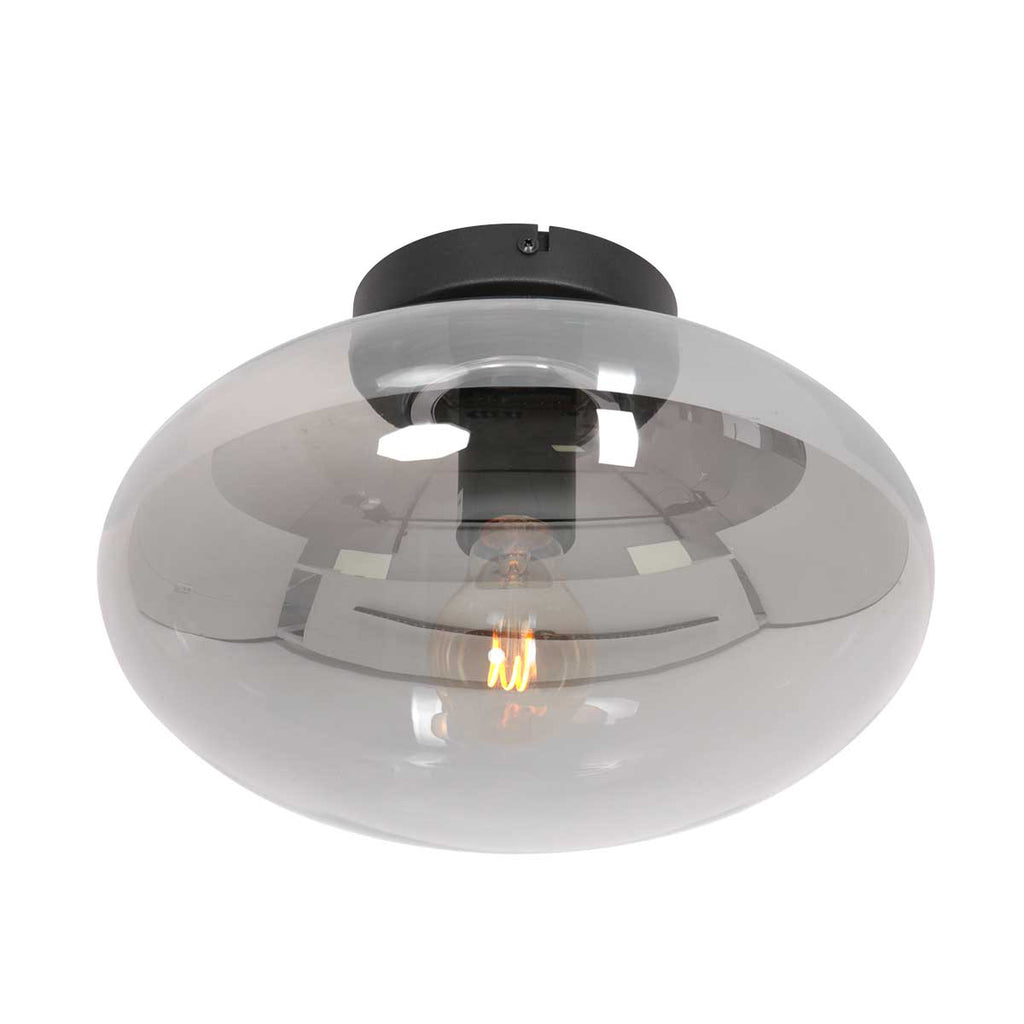 Zwarte plafondlamp Reflexion Smoke 3388ZW
