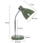 Tafellamp Spring 3391G groen met E27 fitting