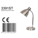 Tafellamp Spring 3391ST staal met E27 fitting