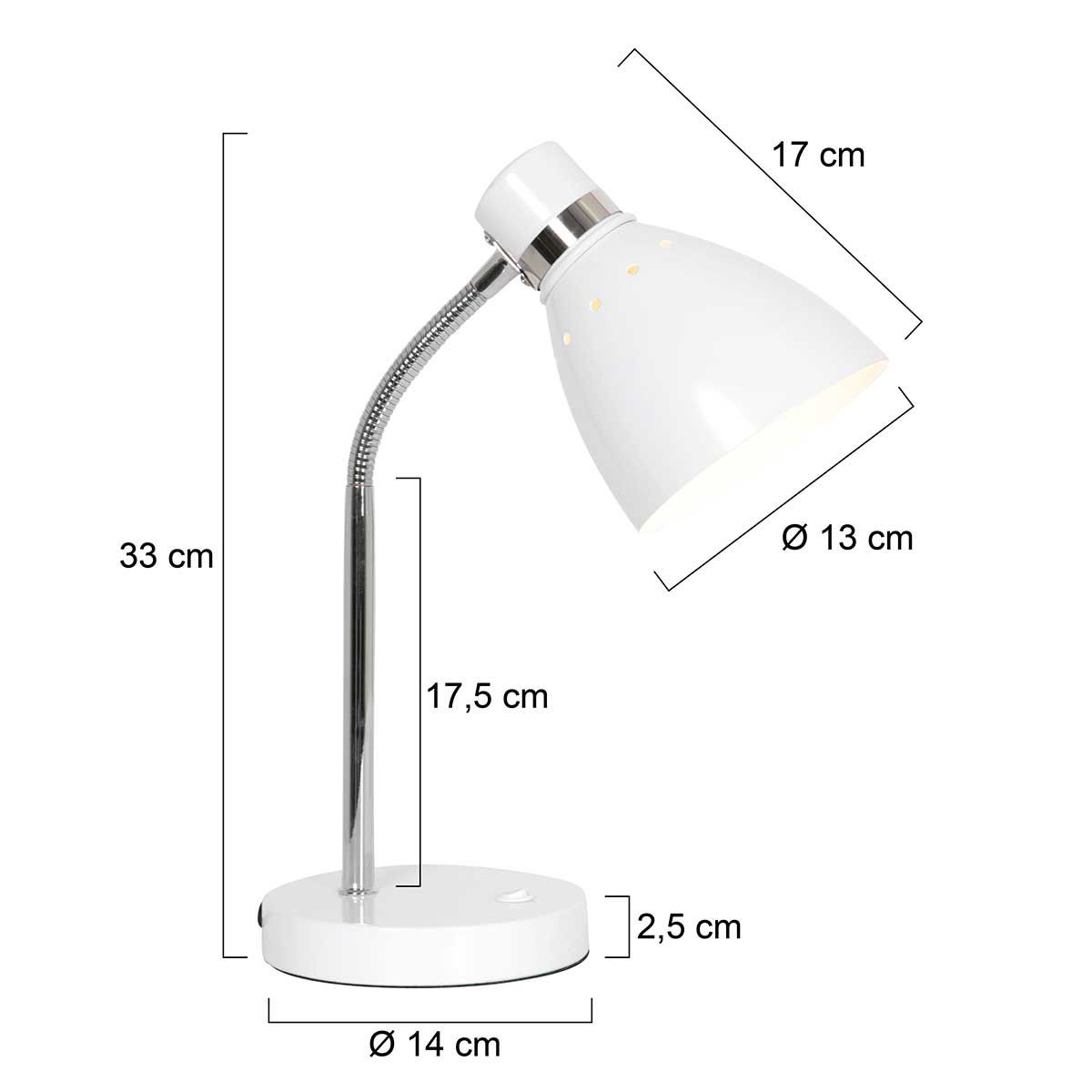 Tafellamp Spring 3391W Wit
