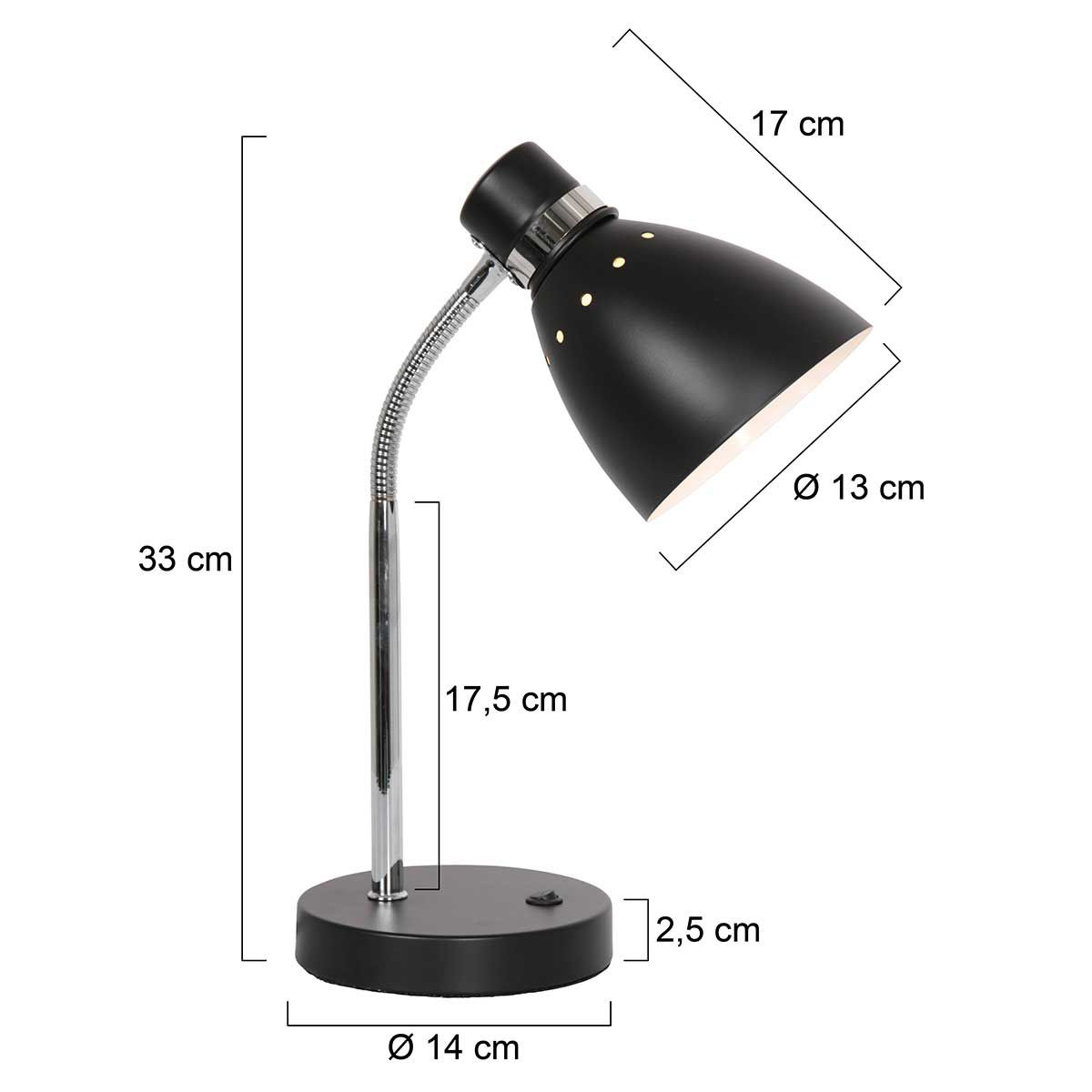 Tafellamp Spring 3391ZW Zwart
