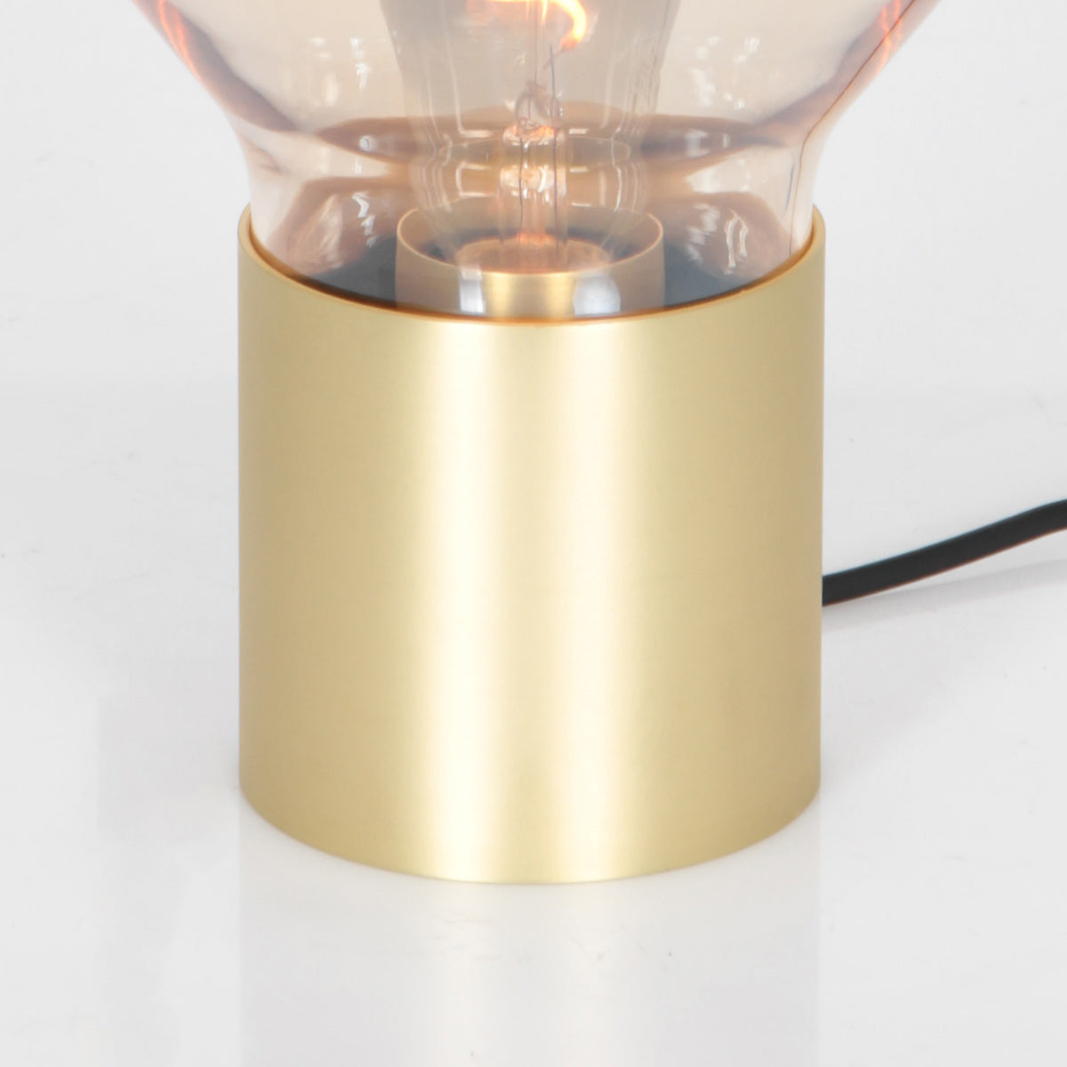 Tafellamp Ambiance 3401ME – messing lamp met amber glas