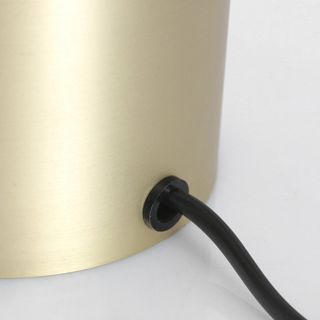 Tafellamp Ambiance 3401ME – messing lamp met amber glas