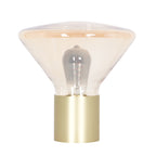 Tafellamp Ambiance 3401ME – messing lamp met amber glas