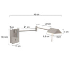 Wandlamp Retina 3402ST Staal