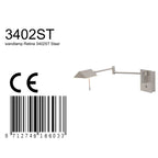 Wandlamp Retina 3402ST Staal