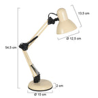 Tafellamp Study 3456CR – Crèmekleurige bureaulamp verstelbaar
