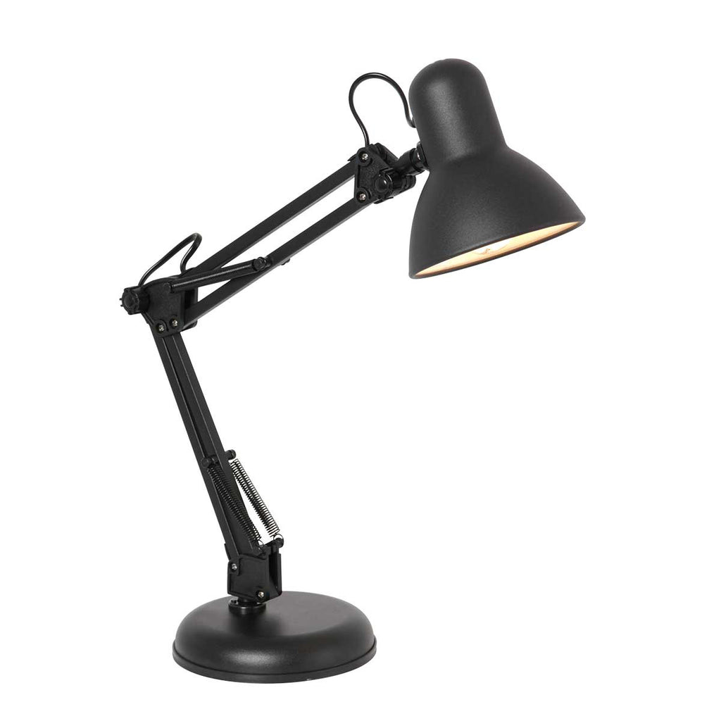 Tafellamp Study 3456ZW – zwarte bureaulamp verstelbaar