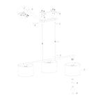 Hanglamp Stang 3460ZW wart + Kap Velours Goud