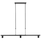 Hanglamp Stang 3462ZW Zwart + Kap Grijs Linnen